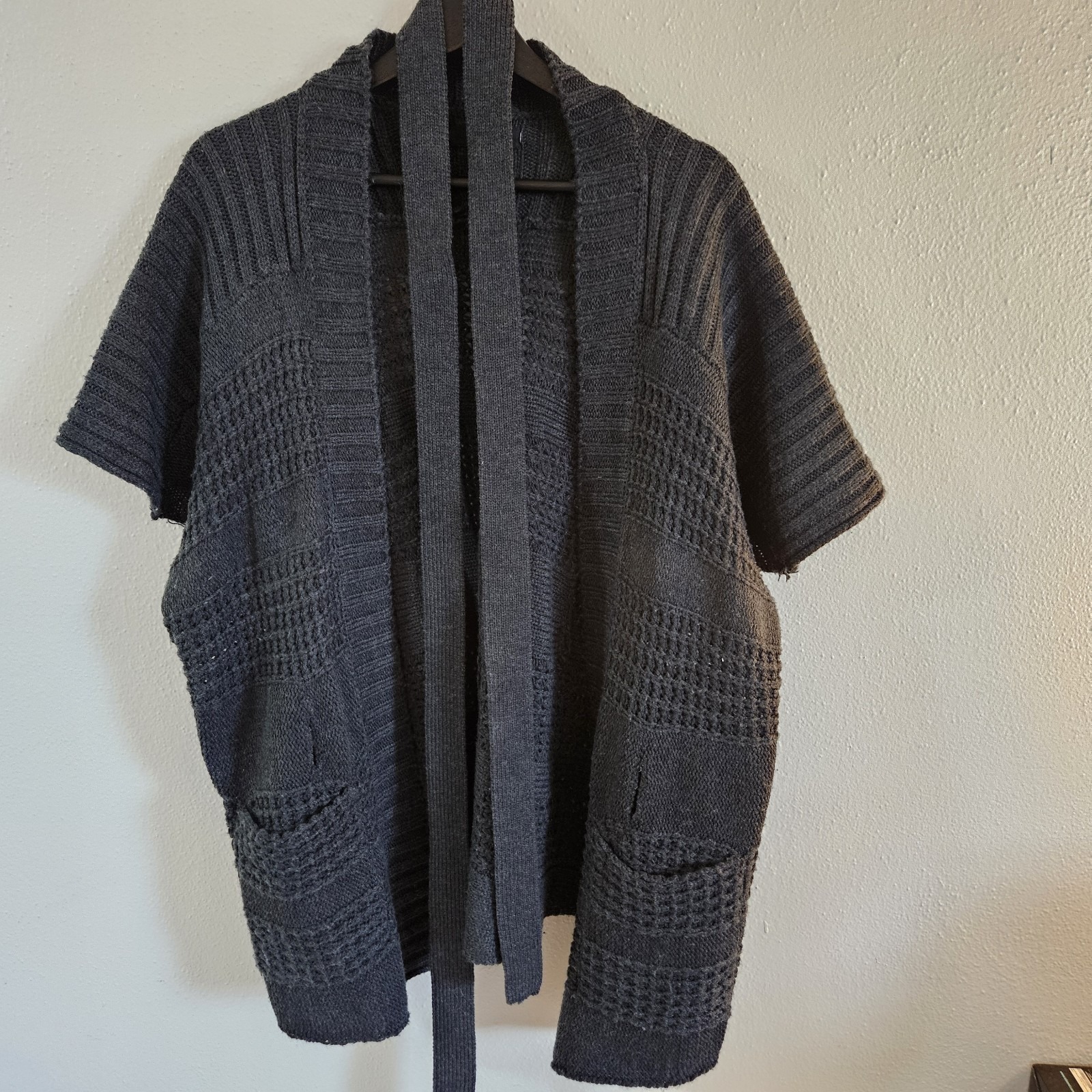 Nine West Jeans "Nw Wanderlust" Short Sleeve Wrap Cardigan Sweater